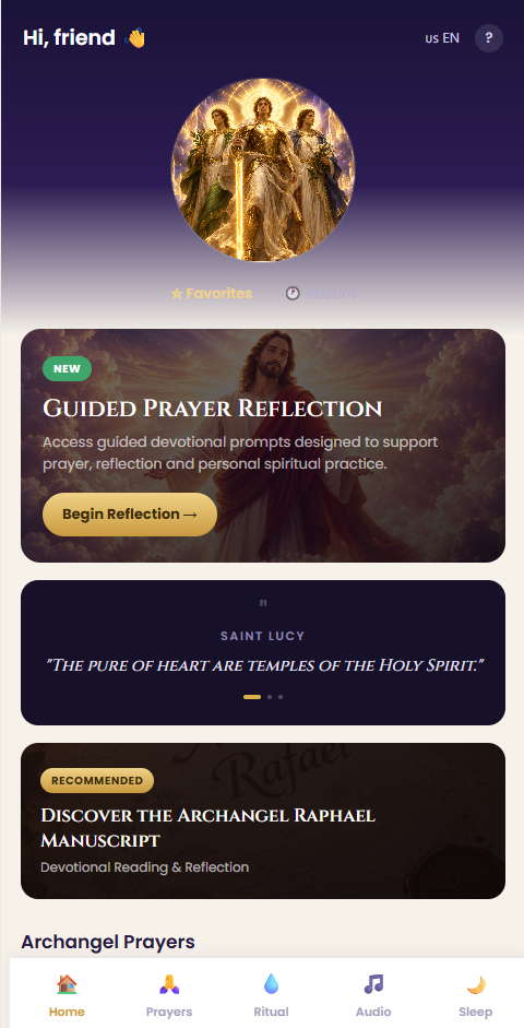 Divine Prayer home screen